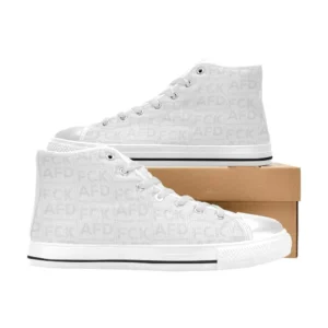 High Top Canvas Sneaker FCK AFD silber Allover Print